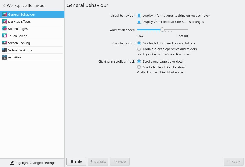 Disable "single-click" to open folder in KDE Dolphin