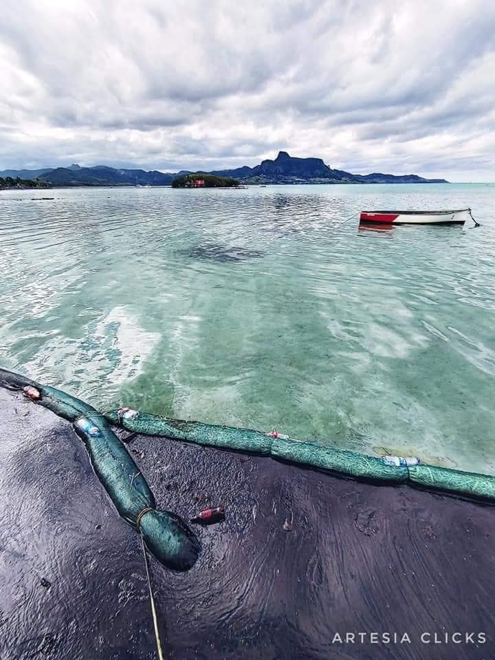 Artisanal buoys traps oil spilled from Wakashio