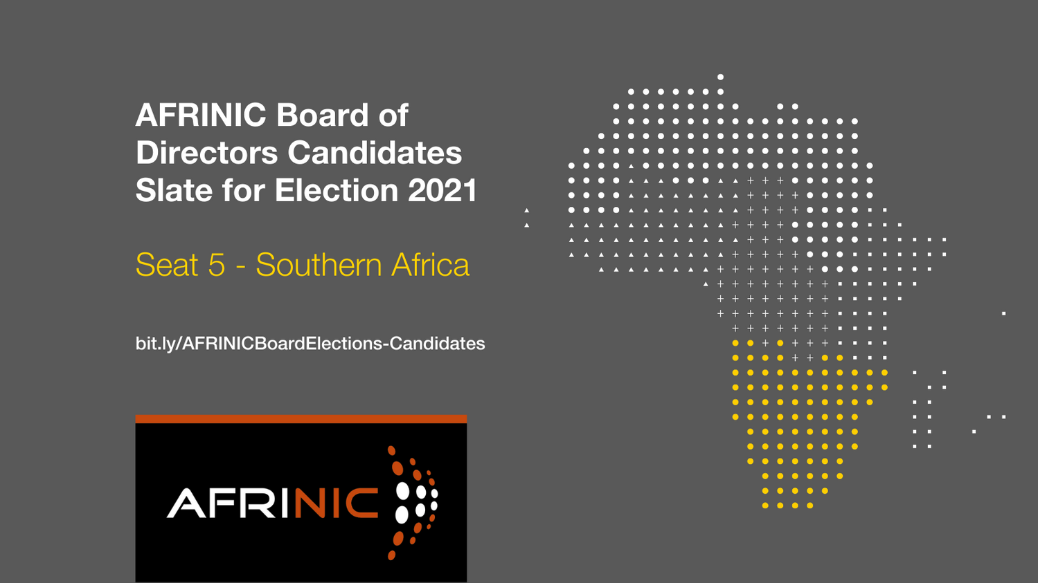 AFRINIC Board of Directors Candidates Slate for Election 2021 — accouncement on social media, image source: AFRINIC FB PAGE