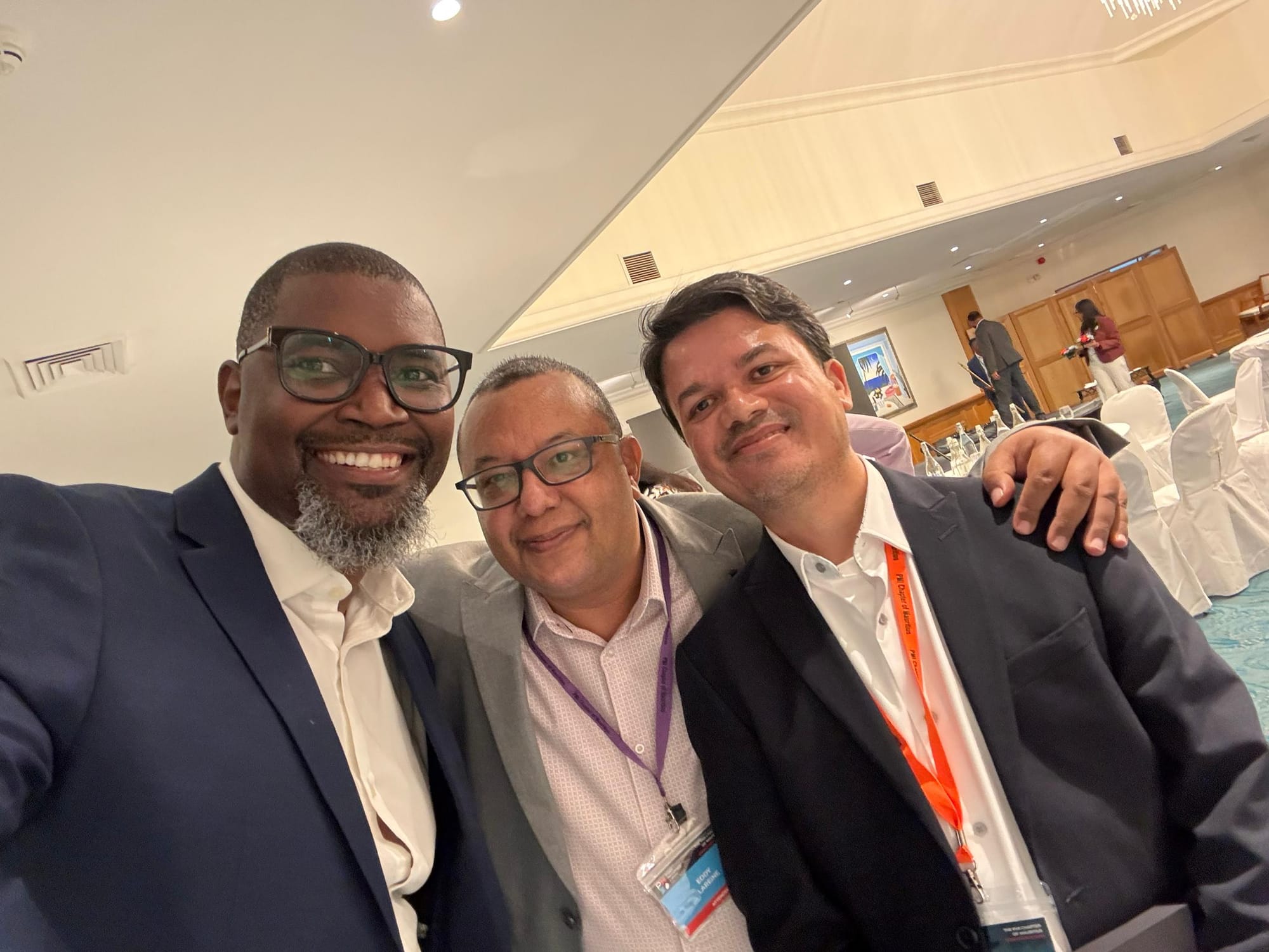 Billy S. Mwape (left), Eddy Lareine (center), Ish Sookun (right)