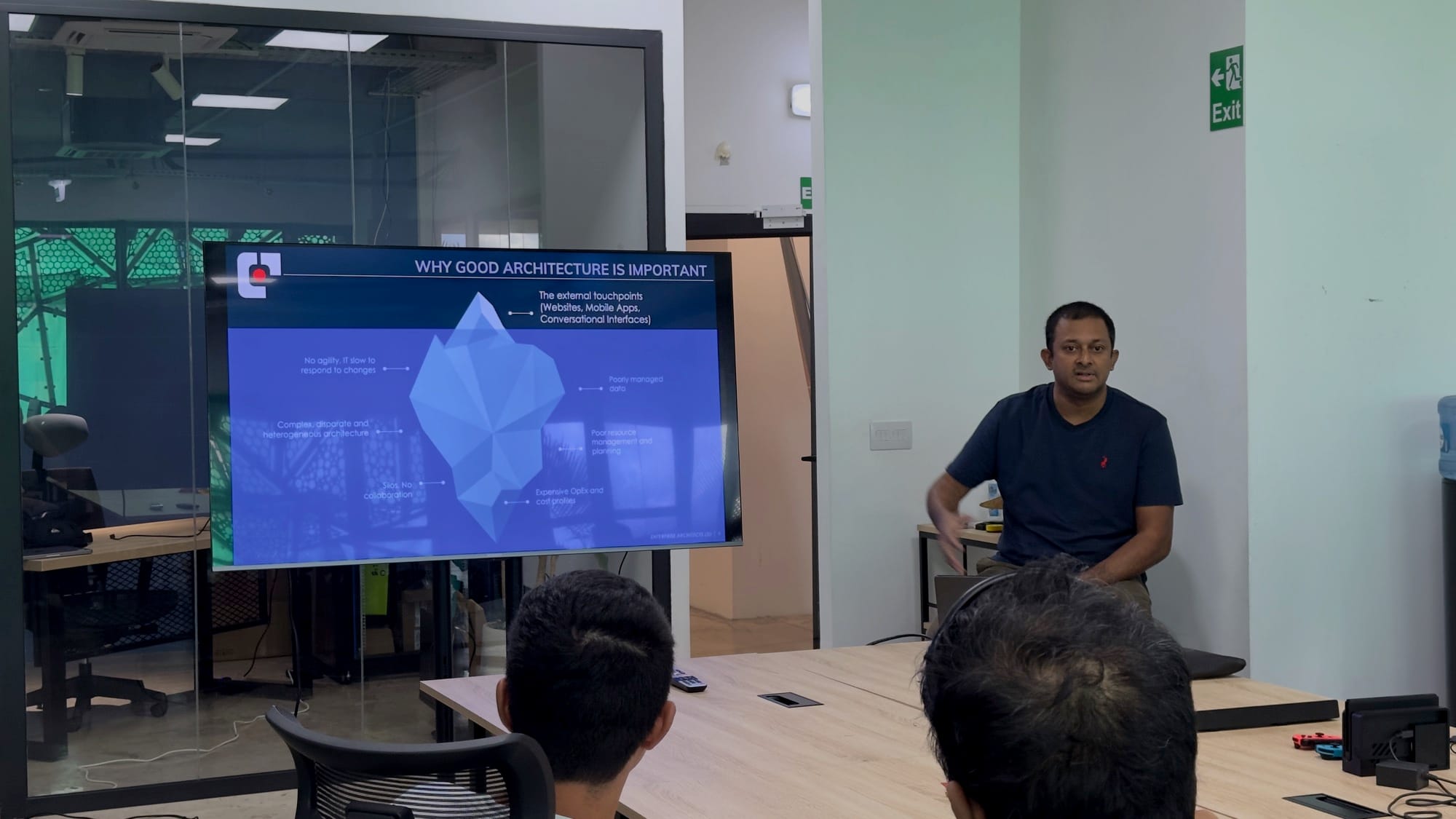 Ajmal Saifudeen explaining about Enterprise Architecture